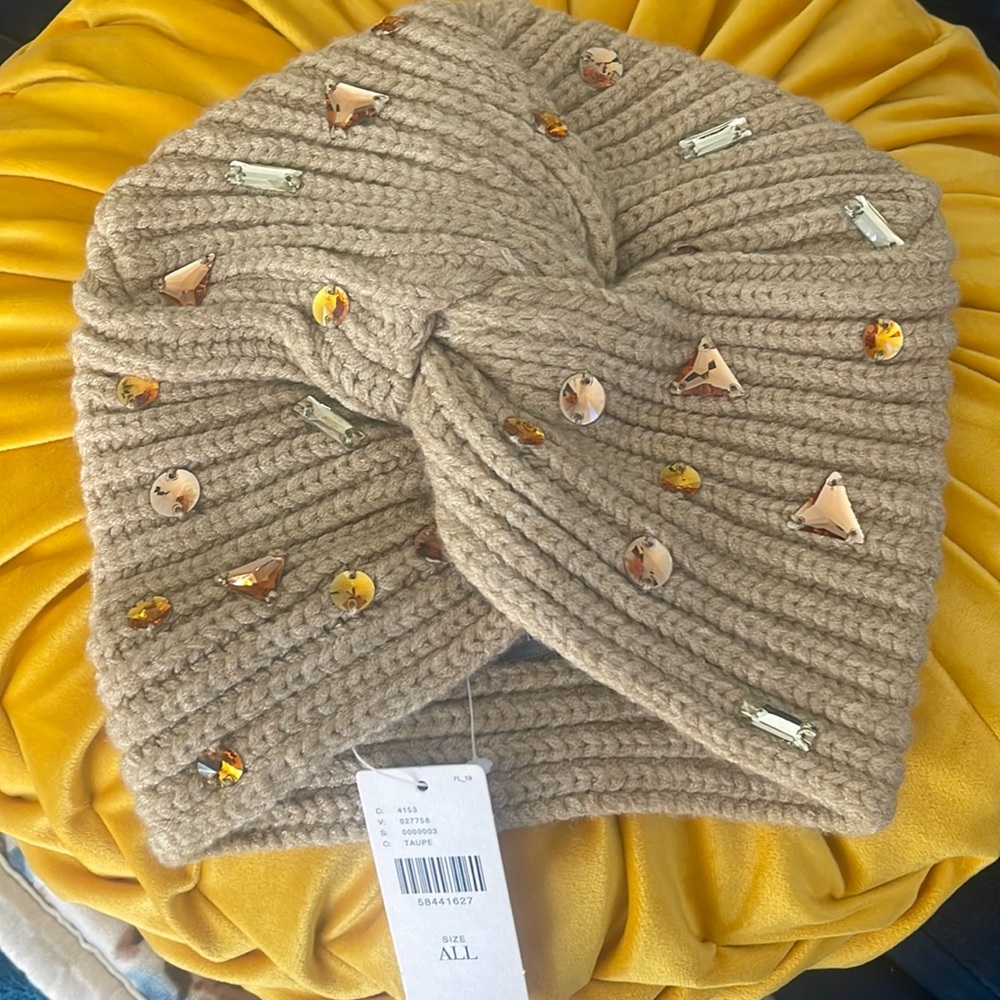 Anthropology beautiful embellished turban